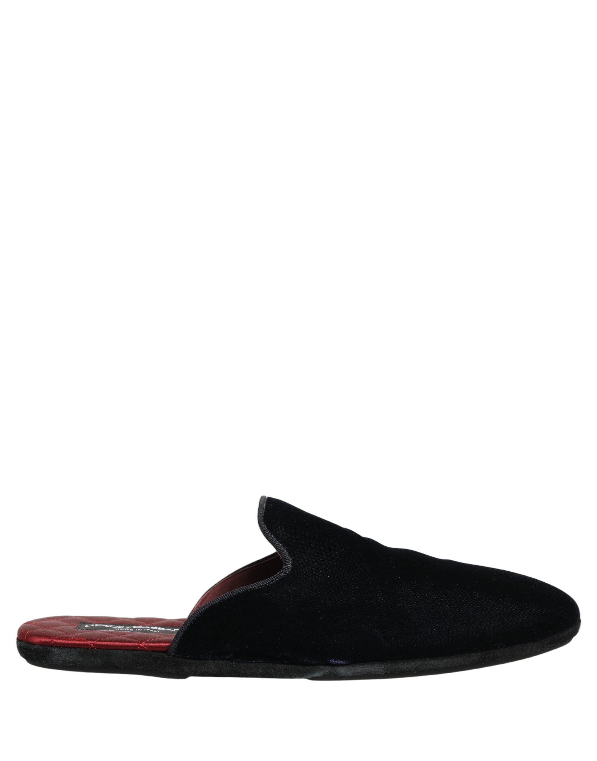 Dolce & Gabbana Dolce & Gabbana Dark Blue Suede Slides Flat Slipper Men Men's Shoes
