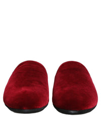 Dolce & Gabbana Dolce & Gabbana Red Suede Slides Flat Slipper Men Men's Shoes