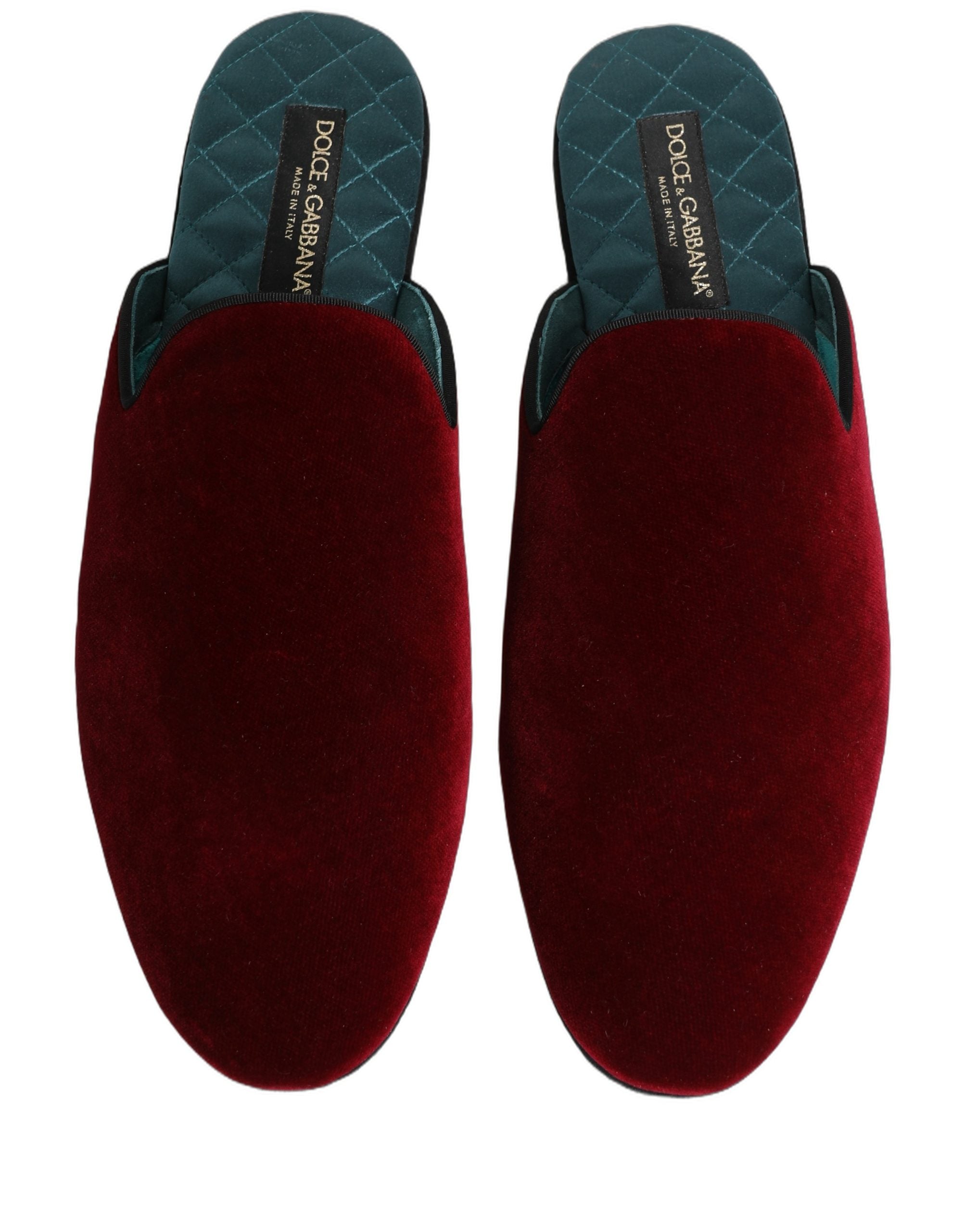 Dolce & Gabbana Dolce & Gabbana Red Suede Slides Flat Slipper Men Men's Shoes