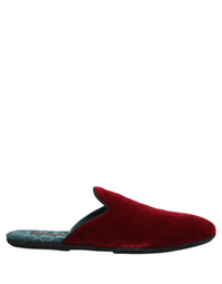 Dolce & Gabbana Dolce & Gabbana Red Suede Slides Flat Slipper Men Men's Shoes