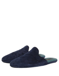 Dolce & Gabbana Dolce & Gabbana Blue Suede Slides Flat Slipper Men Men's Shoes
