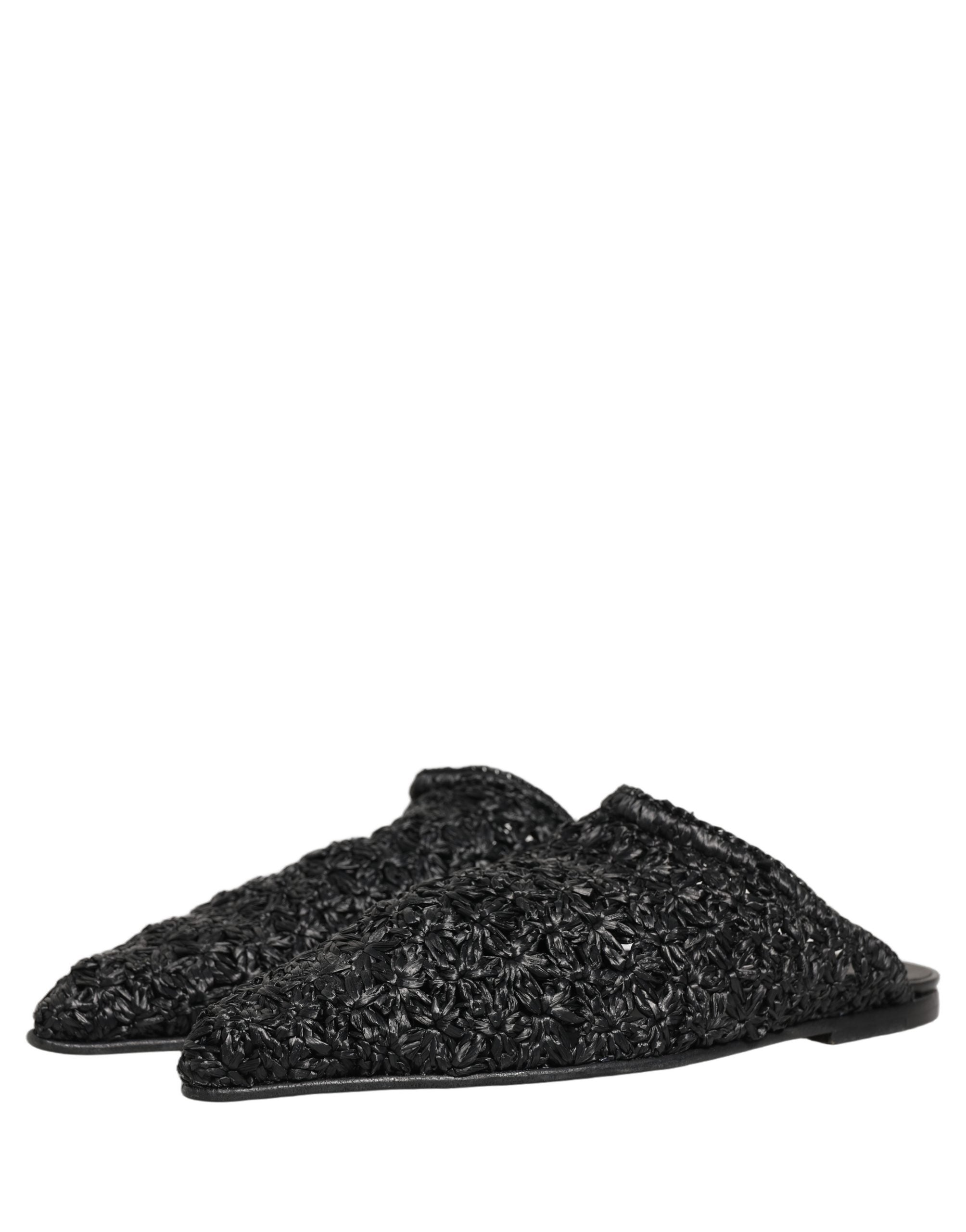 Dolce & Gabbana Dolce & Gabbana Black Mules Slides Slippers Men Flats Men's Shoes