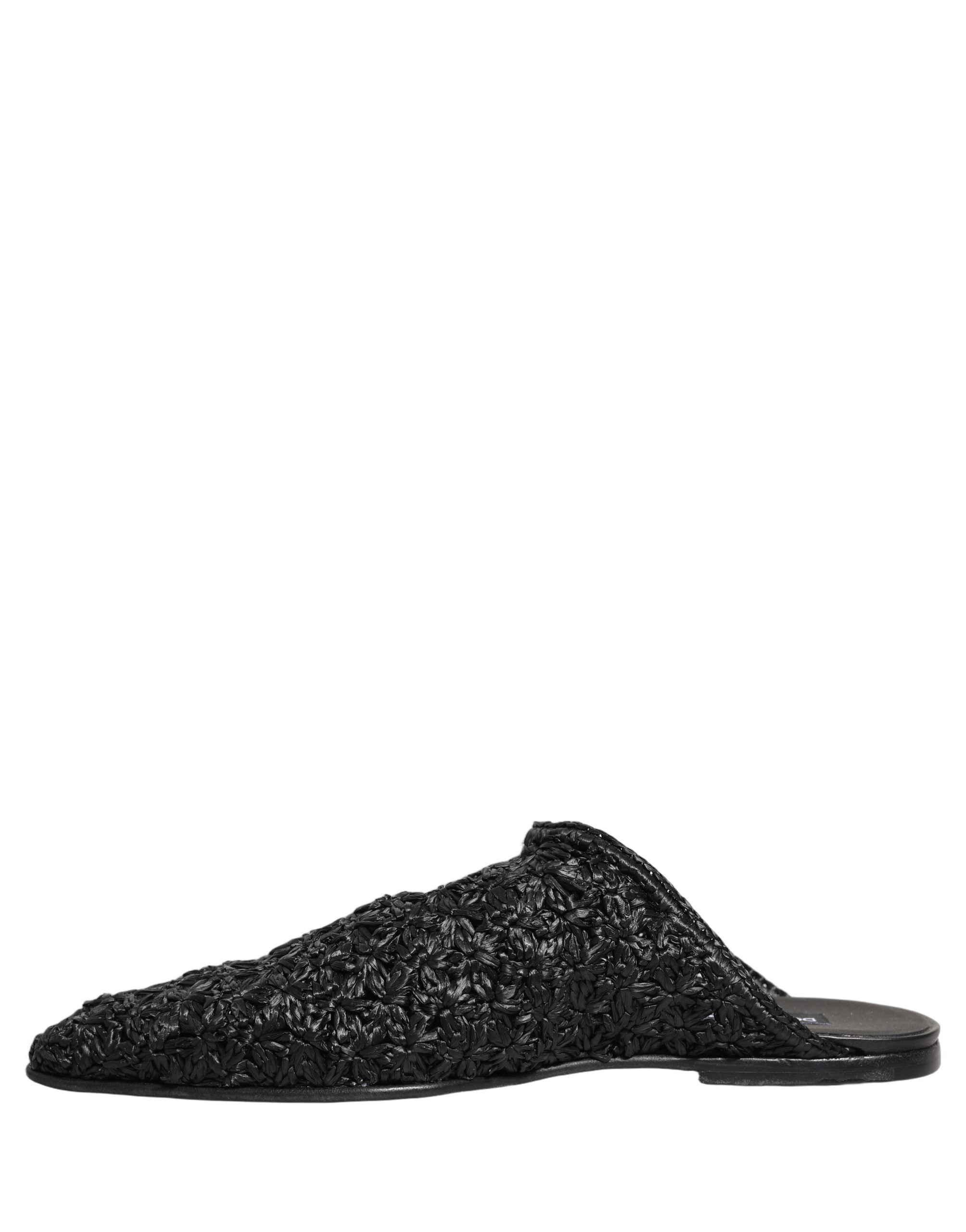 Dolce & Gabbana Dolce & Gabbana Black Mules Slides Slippers Men Flats Men's Shoes