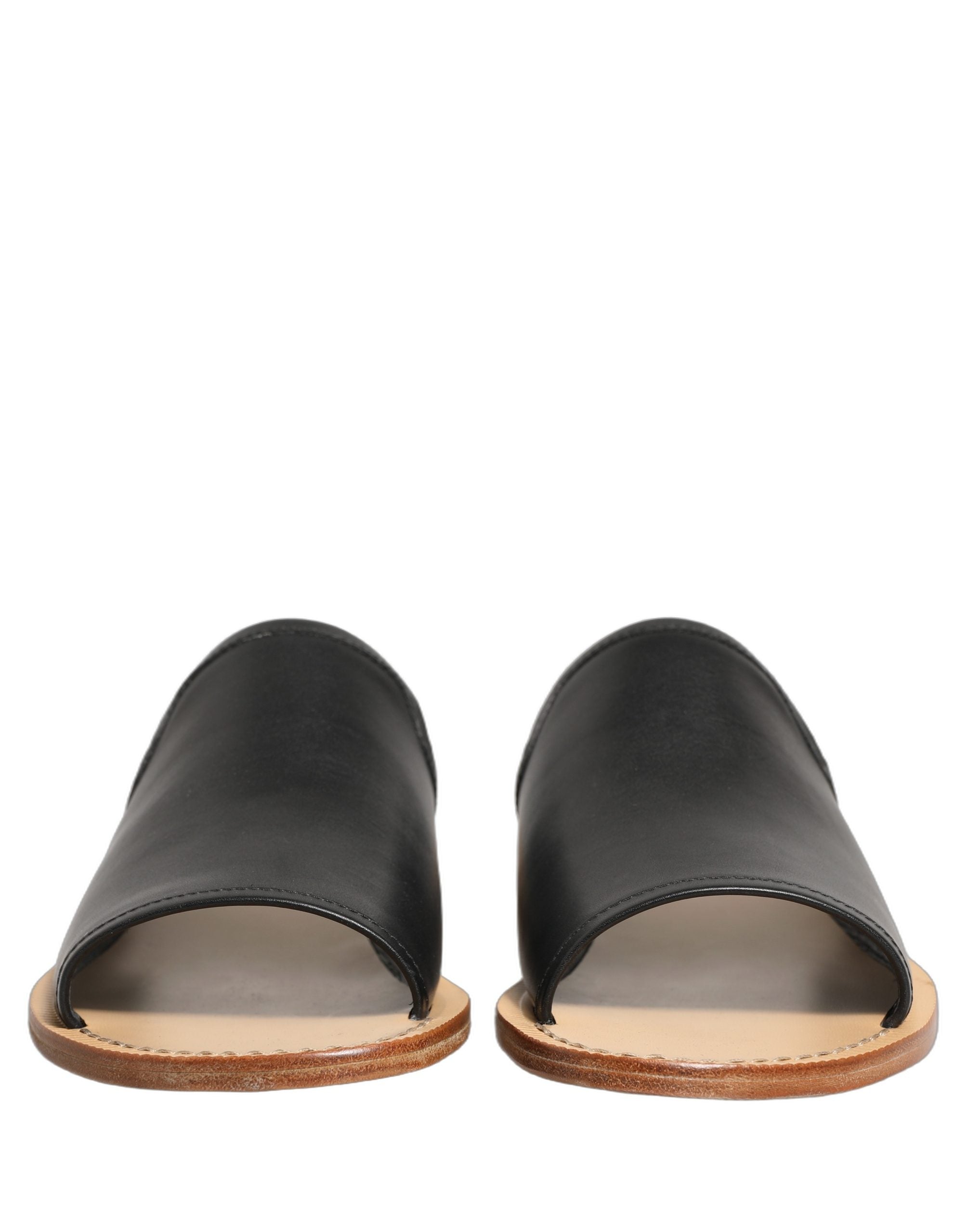 Dolce & Gabbana Dolce & Gabbana Brown Leather Slides Sandals Flats Men Men's Shoes