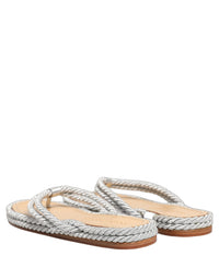 Dolce & Gabbana Dolce & Gabbana Silver Rope Slides Sandals Flip Flops Men's Shoes