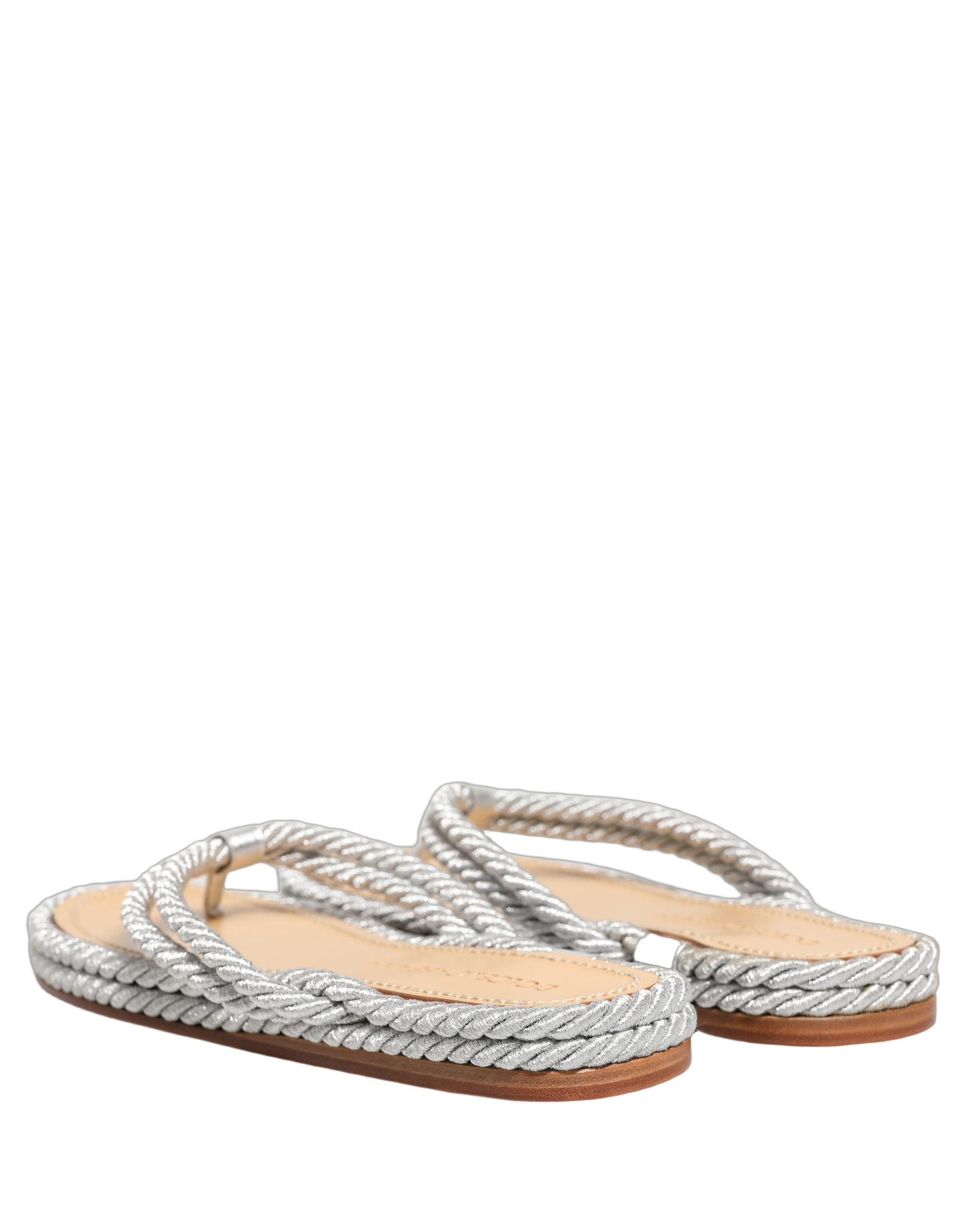 Dolce & Gabbana Dolce & Gabbana Silver Rope Slides Sandals Flip Flops Men's Shoes