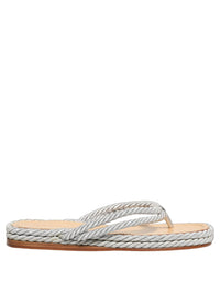 Dolce & Gabbana Dolce & Gabbana Silver Rope Slides Sandals Flip Flops Men's Shoes