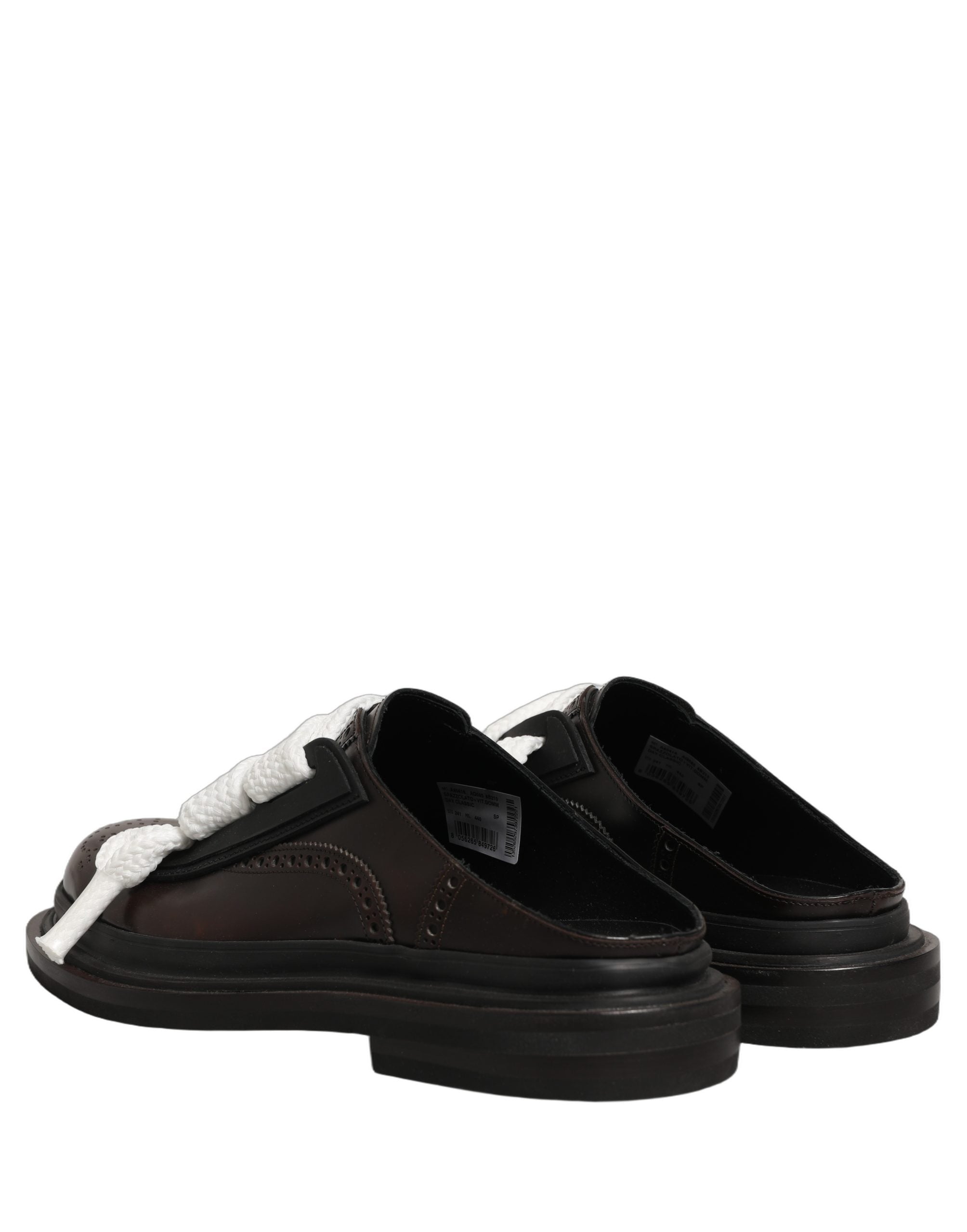 Dolce & Gabbana Dolce & Gabbana Brown Leather Slip On Flat Sandals Men Men's Shoes