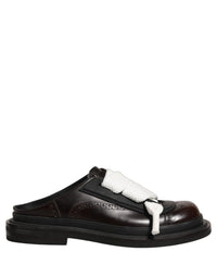 Dolce & Gabbana Dolce & Gabbana Brown Leather Slip On Flat Sandals Men Men's Shoes