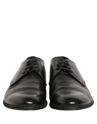 Dolce & Gabbana Dolce & Gabbana Black Leather Men Derby Dress Formal Men's Shoes