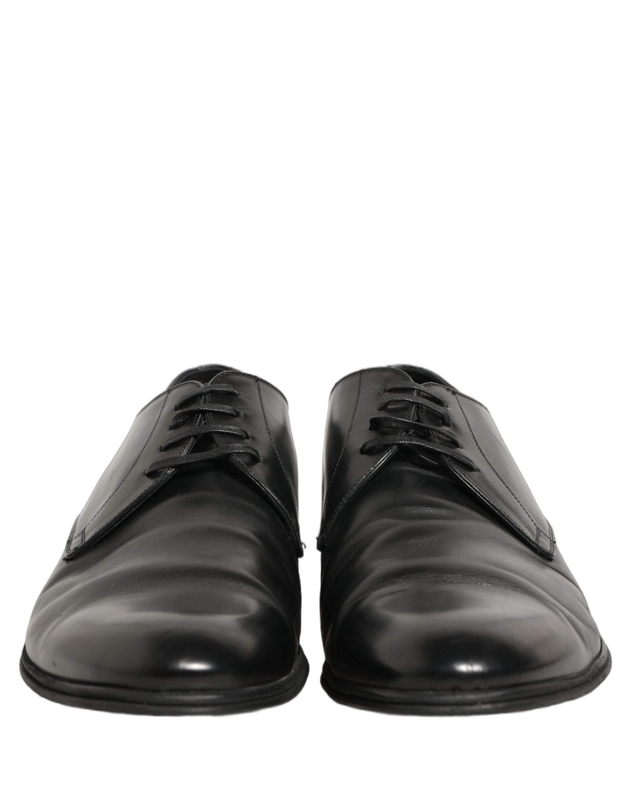 Dolce & Gabbana Dolce & Gabbana Black Leather Men Derby Dress Formal Men's Shoes