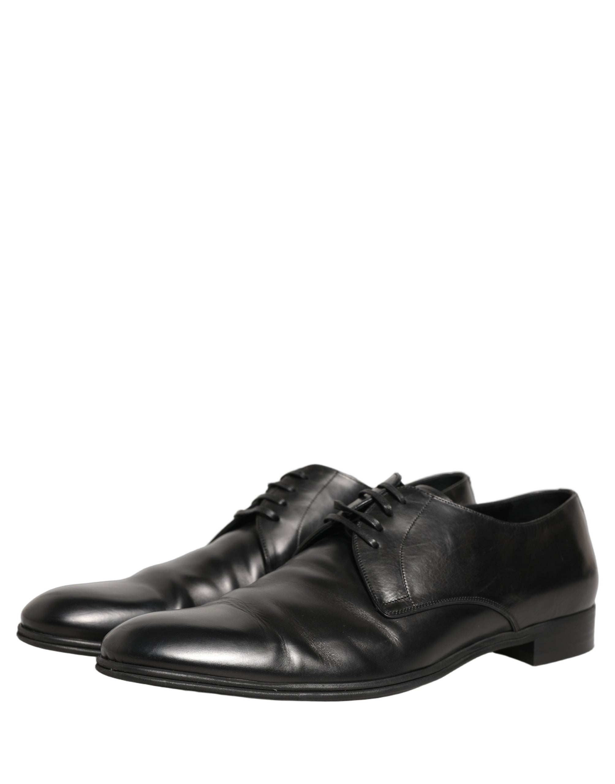 Dolce & Gabbana Dolce & Gabbana Black Leather Men Derby Dress Formal Men's Shoes
