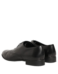 Dolce & Gabbana Dolce & Gabbana Black Leather Men Derby Dress Formal Men's Shoes