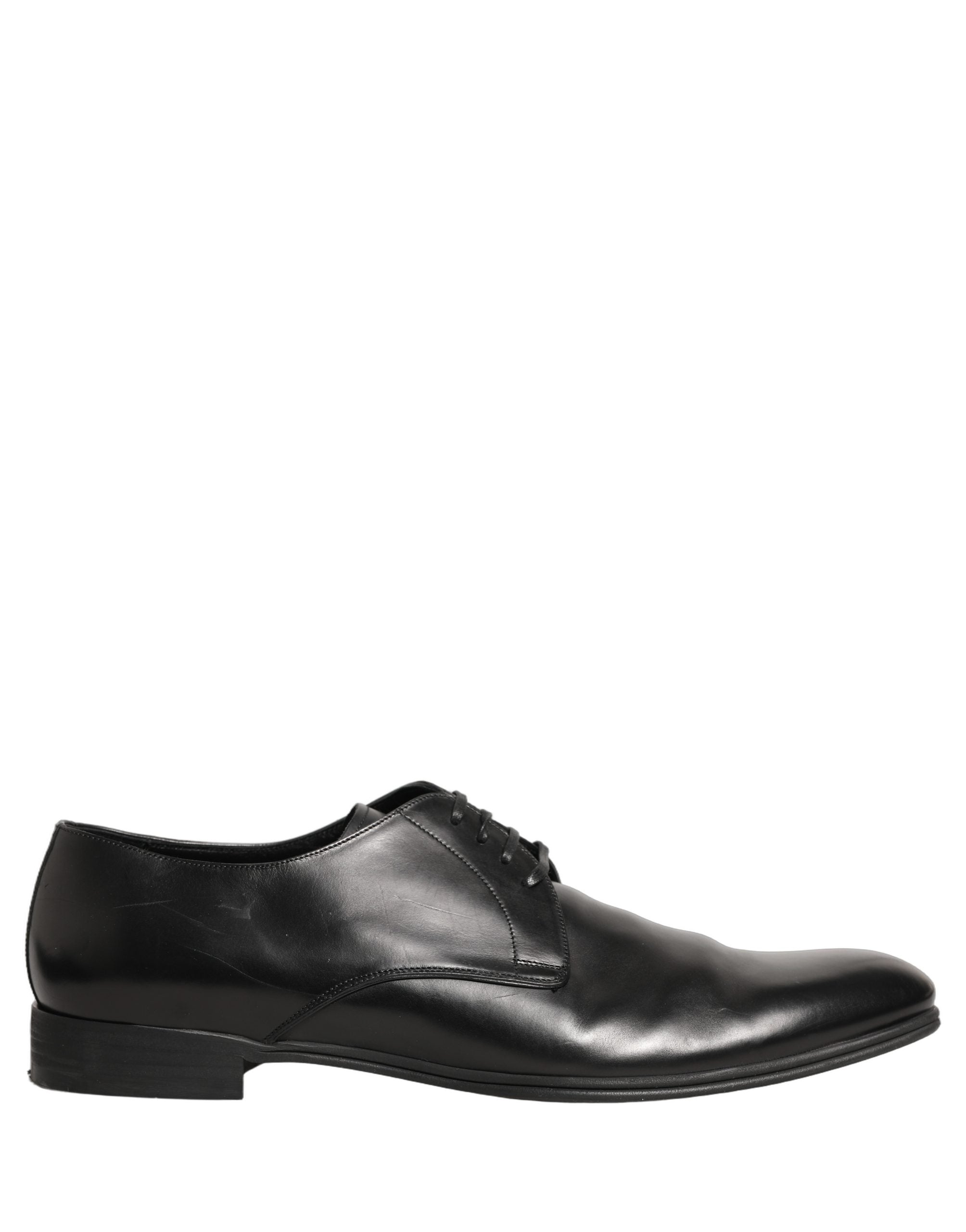 Dolce & Gabbana Dolce & Gabbana Black Leather Men Derby Dress Formal Men's Shoes