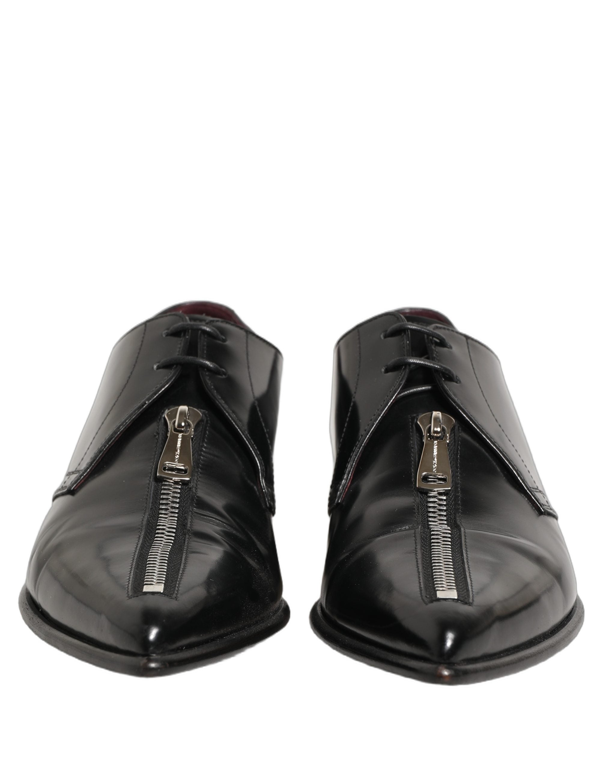 Dolce & Gabbana Dolce & Gabbana Black Leather Men Derby Dress Formal Men's Shoes