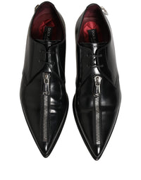 Dolce & Gabbana Dolce & Gabbana Black Leather Men Derby Dress Formal Men's Shoes
