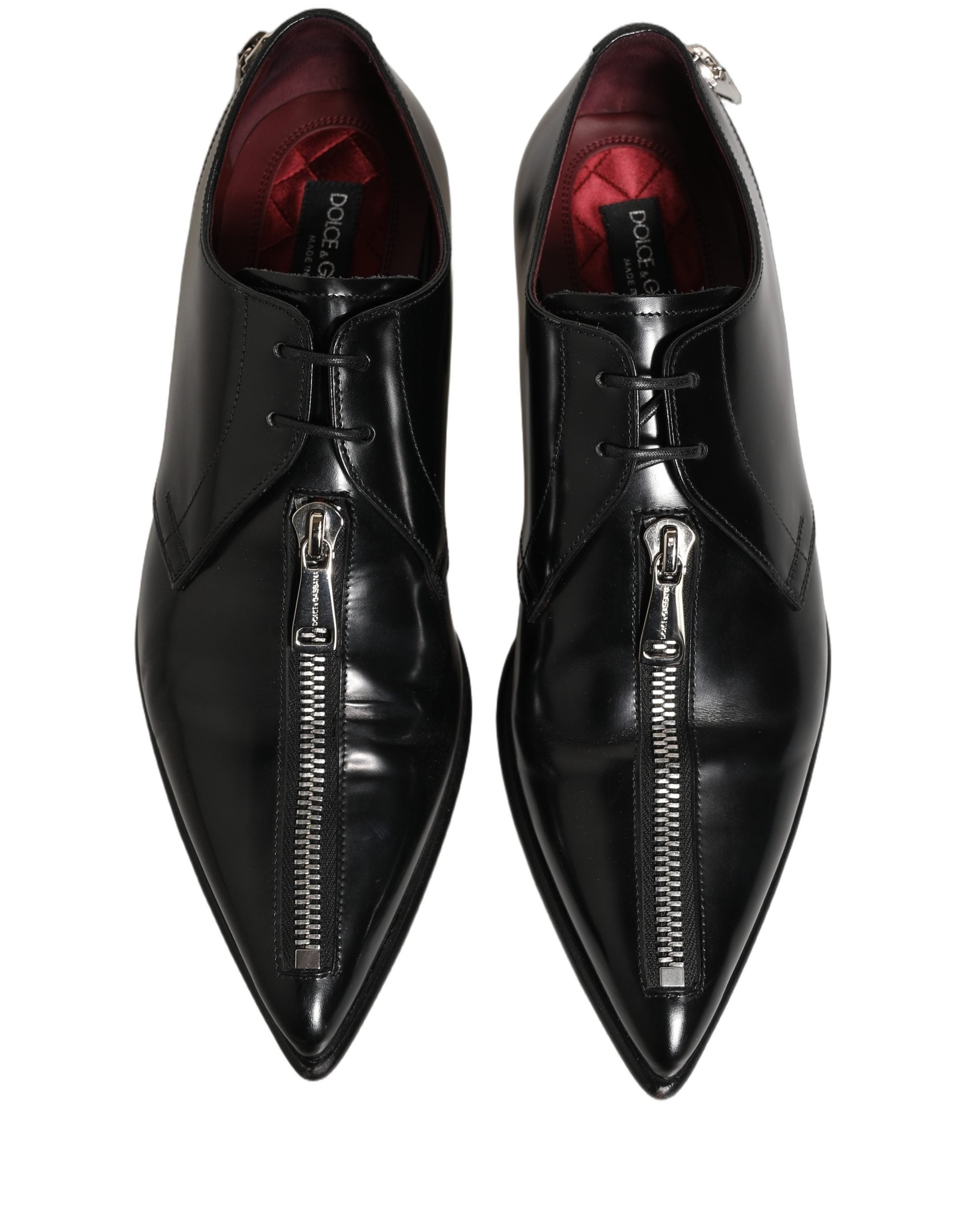 Dolce & Gabbana Dolce & Gabbana Black Leather Men Derby Dress Formal Men's Shoes