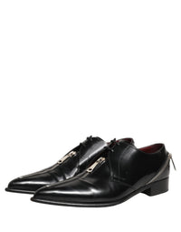 Dolce & Gabbana Dolce & Gabbana Black Leather Men Derby Dress Formal Men's Shoes