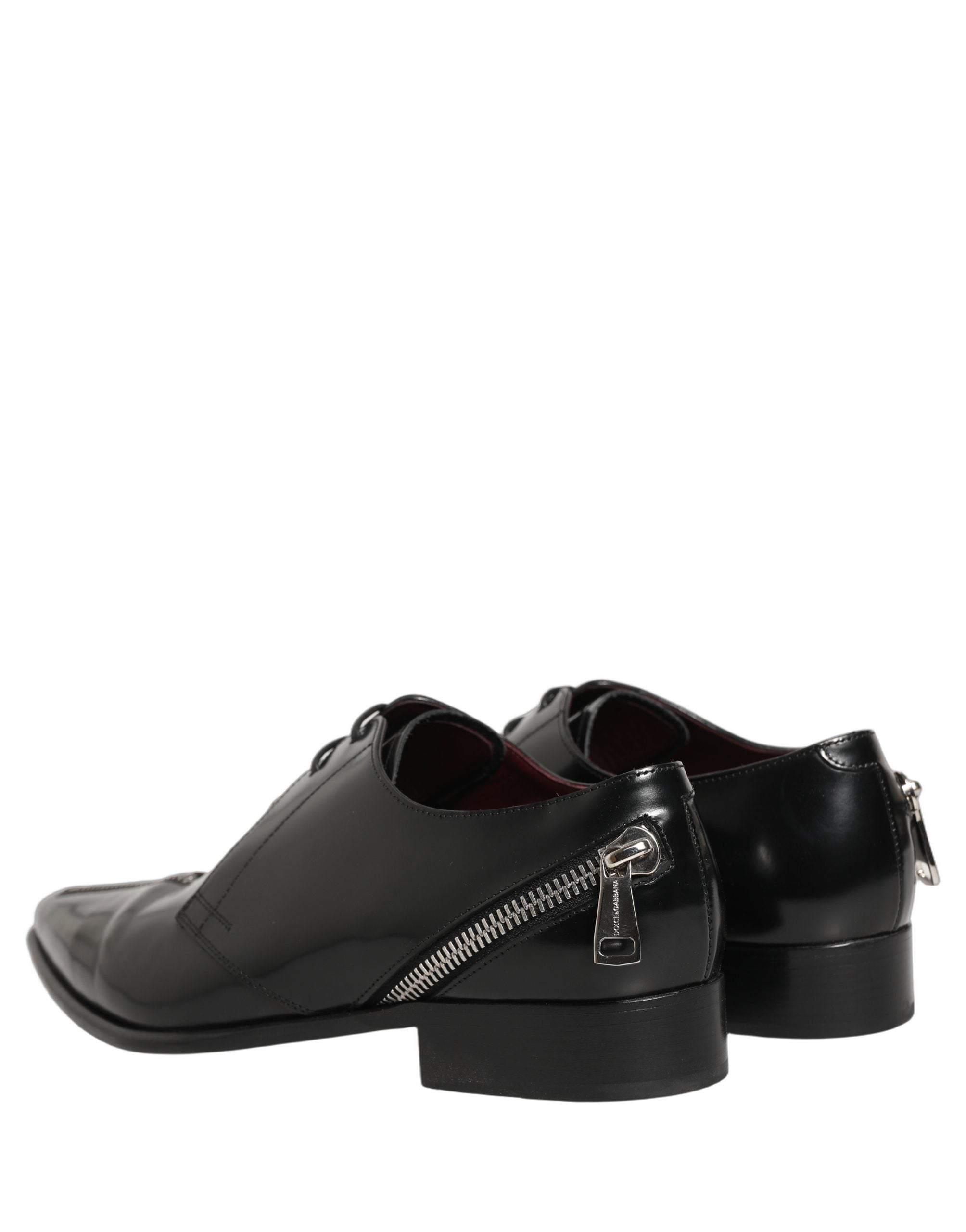 Dolce & Gabbana Dolce & Gabbana Black Leather Men Derby Dress Formal Men's Shoes