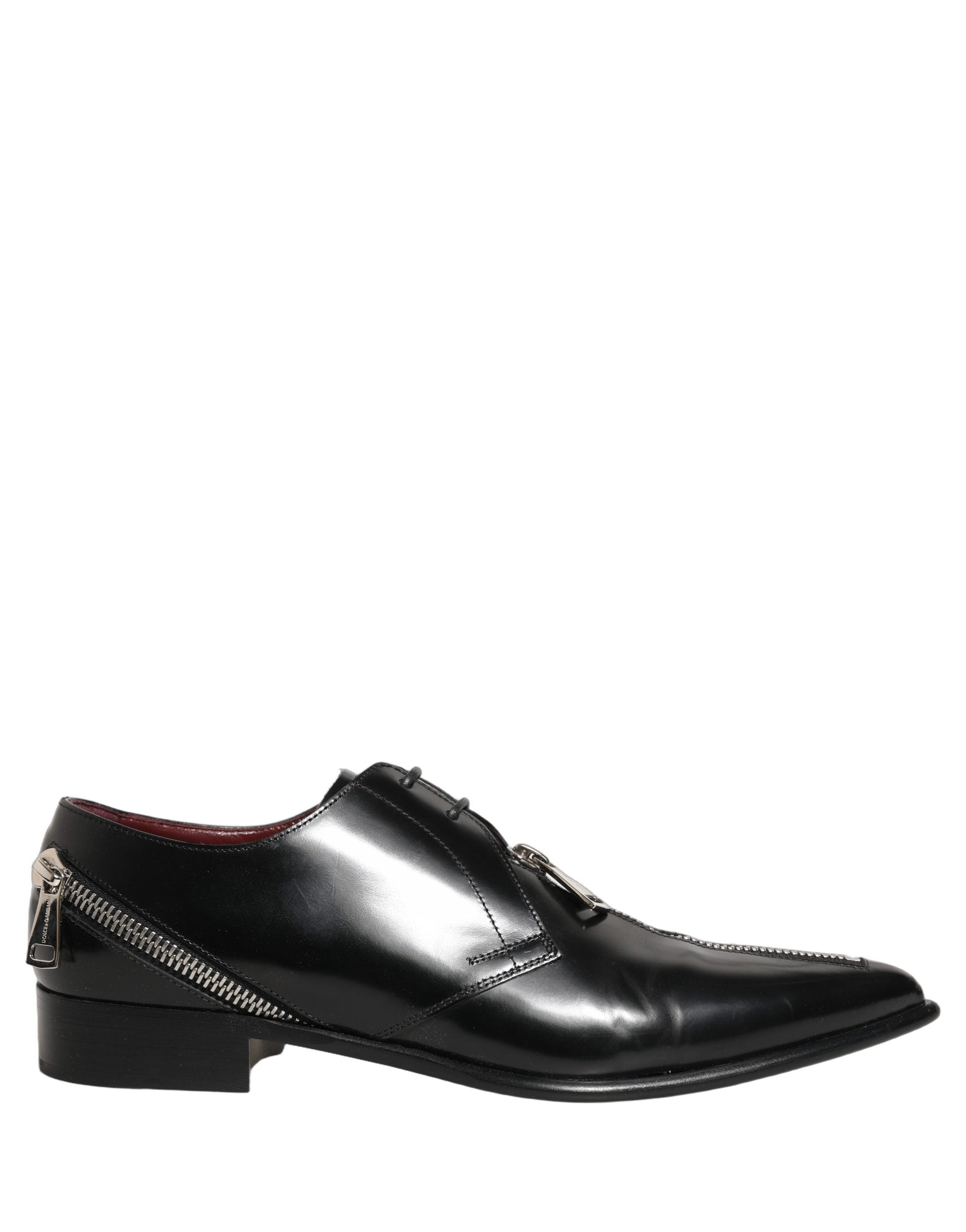 Dolce & Gabbana Dolce & Gabbana Black Leather Men Derby Dress Formal Men's Shoes