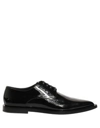 Dolce & Gabbana Dolce & Gabbana Black Leather Men Derby Dress Formal Men's Shoes
