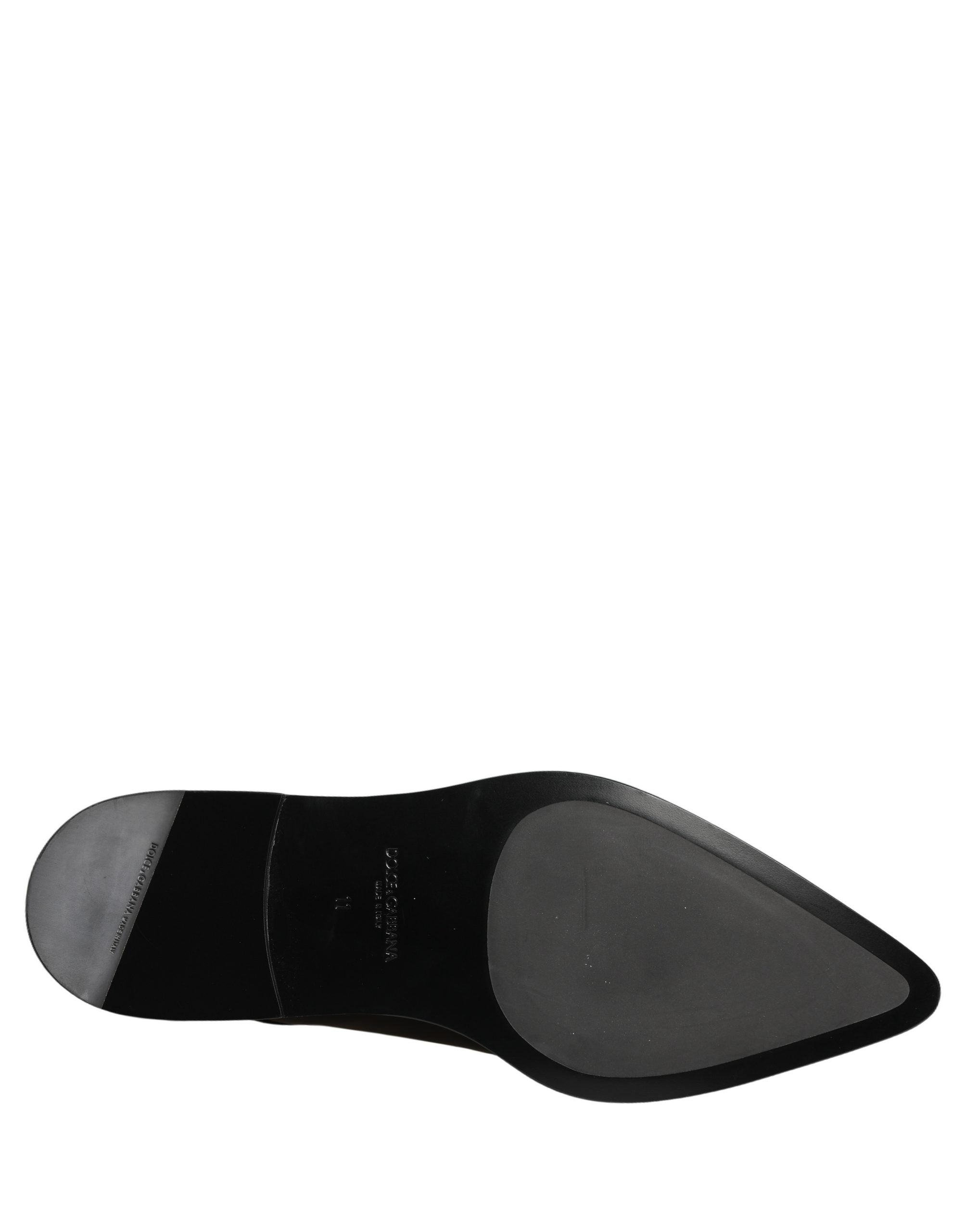 Dolce & Gabbana Dolce & Gabbana Black Leather Men Derby Dress Formal Men's Shoes