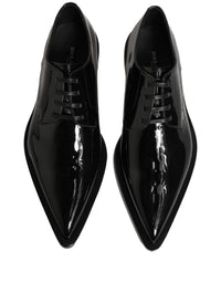 Dolce & Gabbana Dolce & Gabbana Black Leather Men Derby Dress Formal Men's Shoes