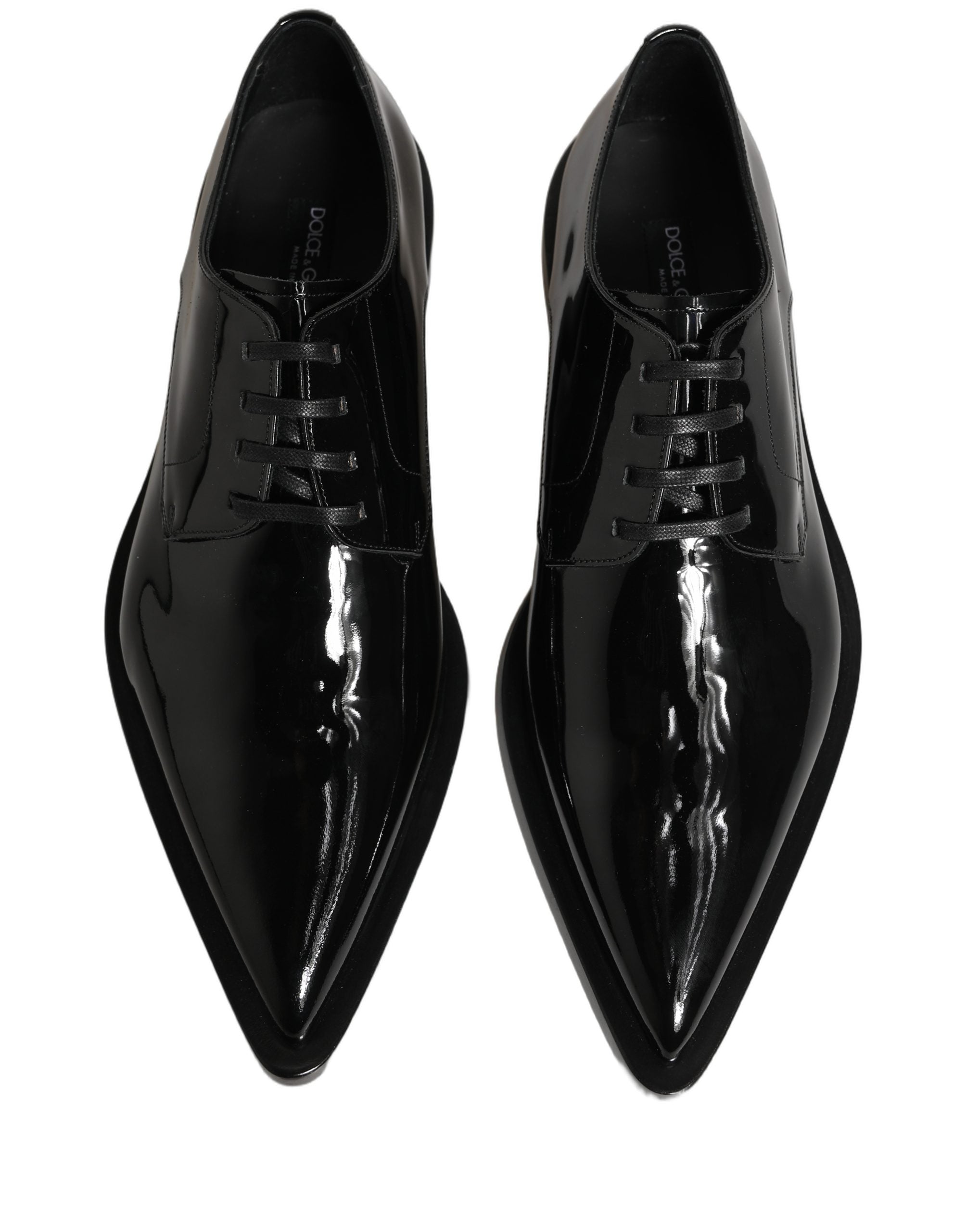 Dolce & Gabbana Dolce & Gabbana Black Leather Men Derby Dress Formal Men's Shoes