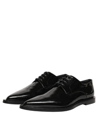 Dolce & Gabbana Dolce & Gabbana Black Leather Men Derby Dress Formal Men's Shoes