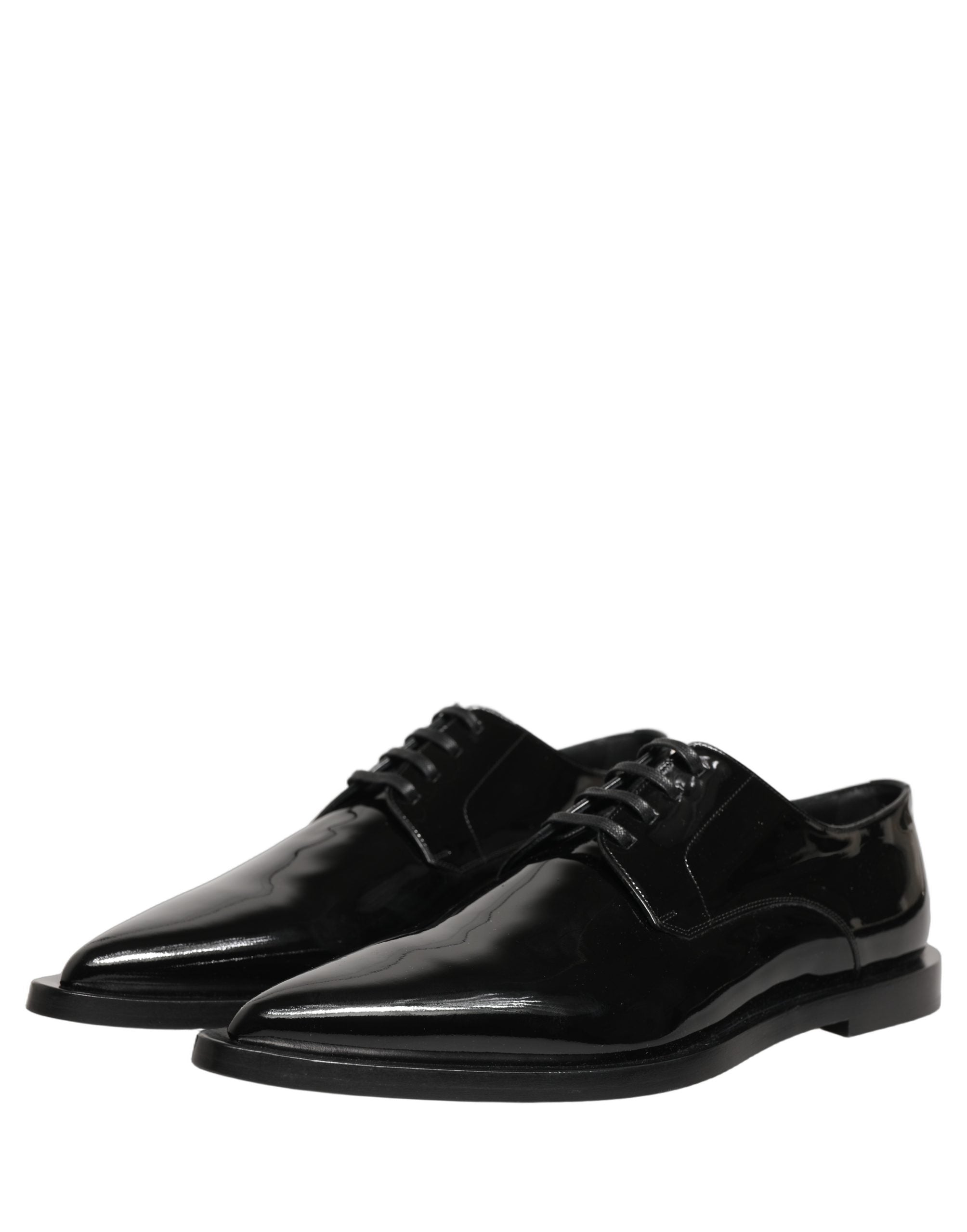 Dolce & Gabbana Dolce & Gabbana Black Leather Men Derby Dress Formal Men's Shoes