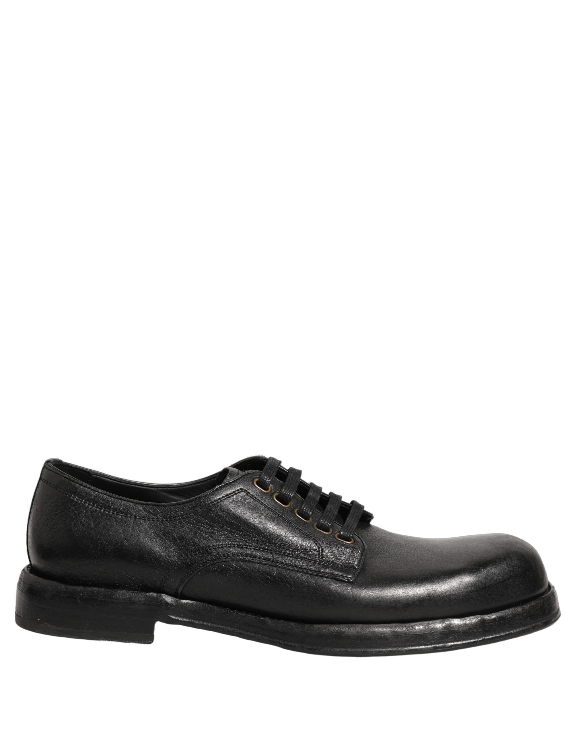 Dolce & Gabbana Dolce & Gabbana Black Leather Lace Up Derby Dress Men Men's Shoes