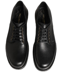 Dolce & Gabbana Dolce & Gabbana Black Leather Lace Up Derby Dress Men Men's Shoes