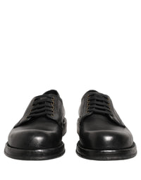 Dolce & Gabbana Dolce & Gabbana Black Leather Lace Up Derby Dress Men Men's Shoes
