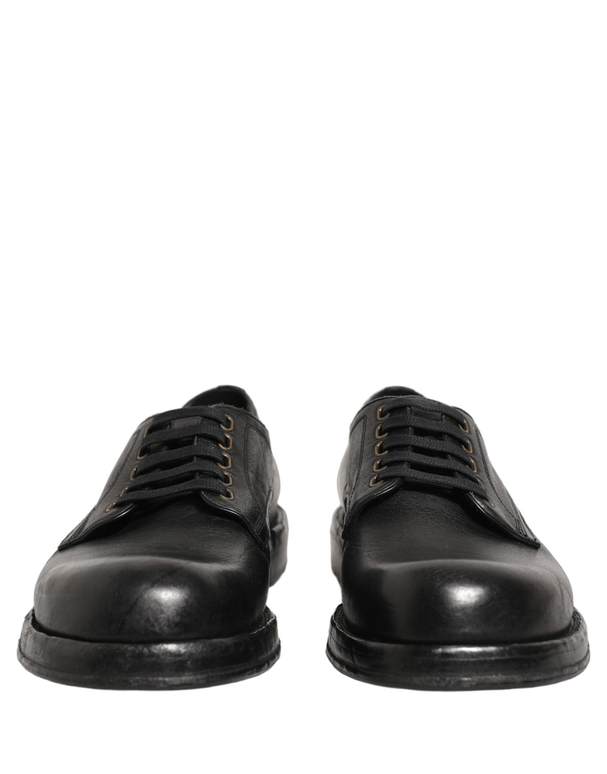 Dolce & Gabbana Dolce & Gabbana Black Leather Lace Up Derby Dress Men Men's Shoes