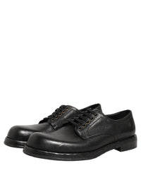 Dolce & Gabbana Dolce & Gabbana Black Leather Lace Up Derby Dress Men Men's Shoes