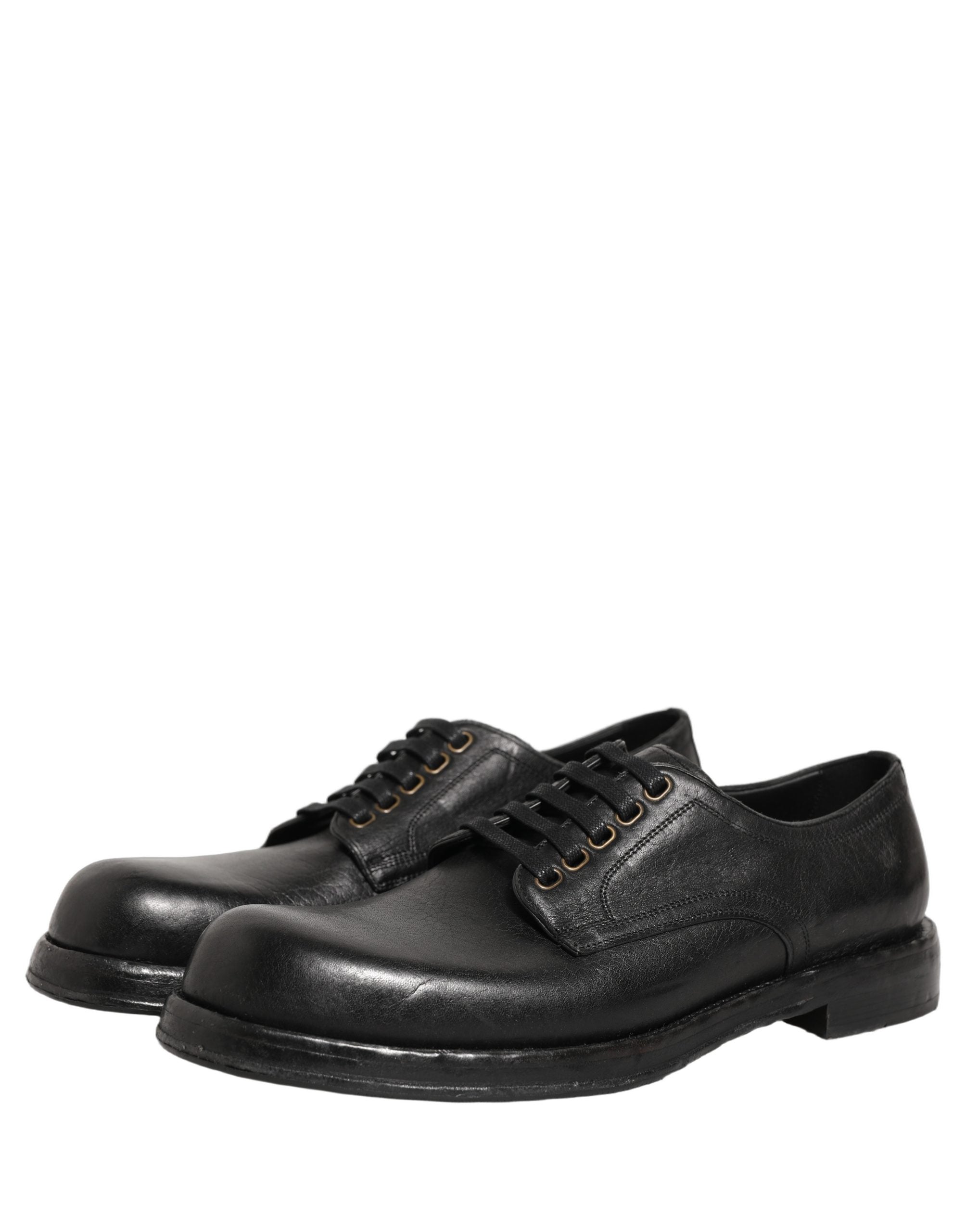 Dolce & Gabbana Dolce & Gabbana Black Leather Lace Up Derby Dress Men Men's Shoes