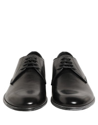 Dolce & Gabbana Dress Black Leather Lace Up Derby Men Men's Shoes