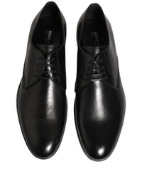 Dolce & Gabbana Dress Black Leather Lace Up Derby Men Men's Shoes