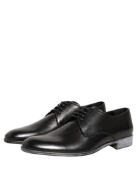 Dolce & Gabbana Dress Black Leather Lace Up Derby Men Men's Shoes