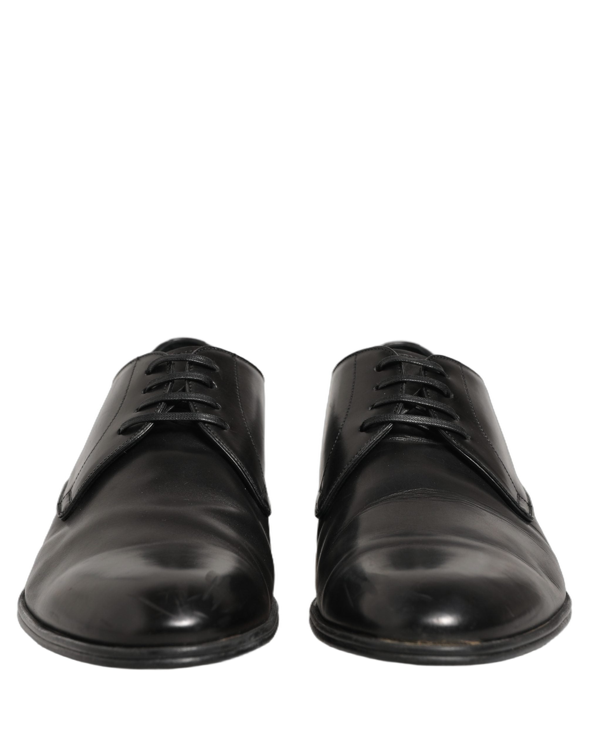 Dolce & Gabbana Dolce & Gabbana Dress Black Leather Lace Up Derby Men's Shoes