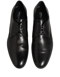 Dolce & Gabbana Dolce & Gabbana Dress Black Leather Lace Up Derby Men's Shoes