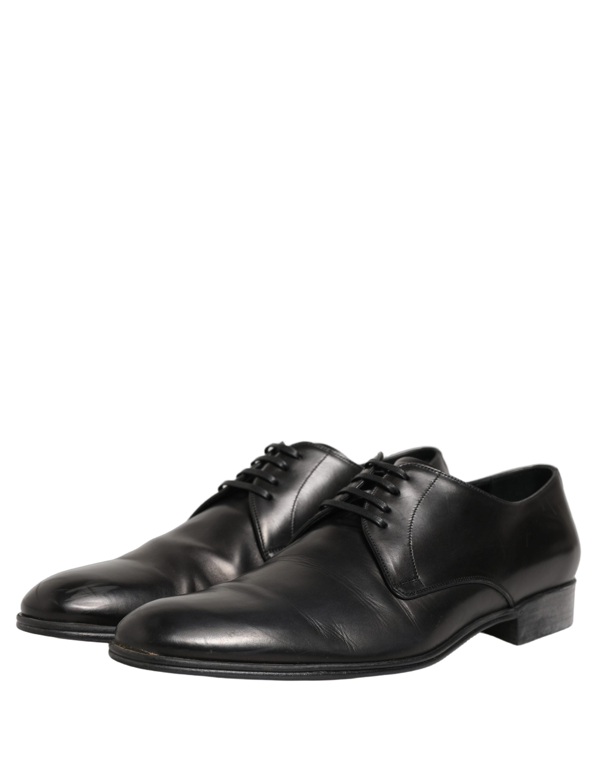 Dolce & Gabbana Dolce & Gabbana Dress Black Leather Lace Up Derby Men's Shoes