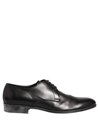 Dolce & Gabbana Dolce & Gabbana Dress Black Leather Lace Up Derby Men's Shoes
