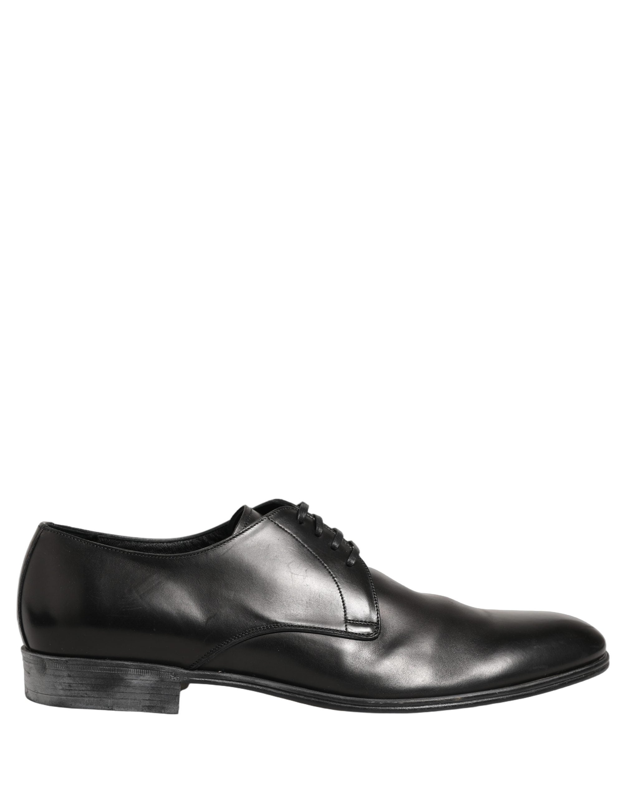 Dolce & Gabbana Dolce & Gabbana Dress Black Leather Lace Up Derby Men's Shoes