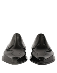 Dolce & Gabbana Dress Shiny Black Slip On Plastic Dress Men's Shoes