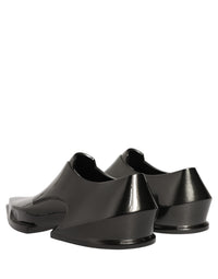 Dolce & Gabbana Dress Shiny Black Slip On Plastic Dress Men's Shoes