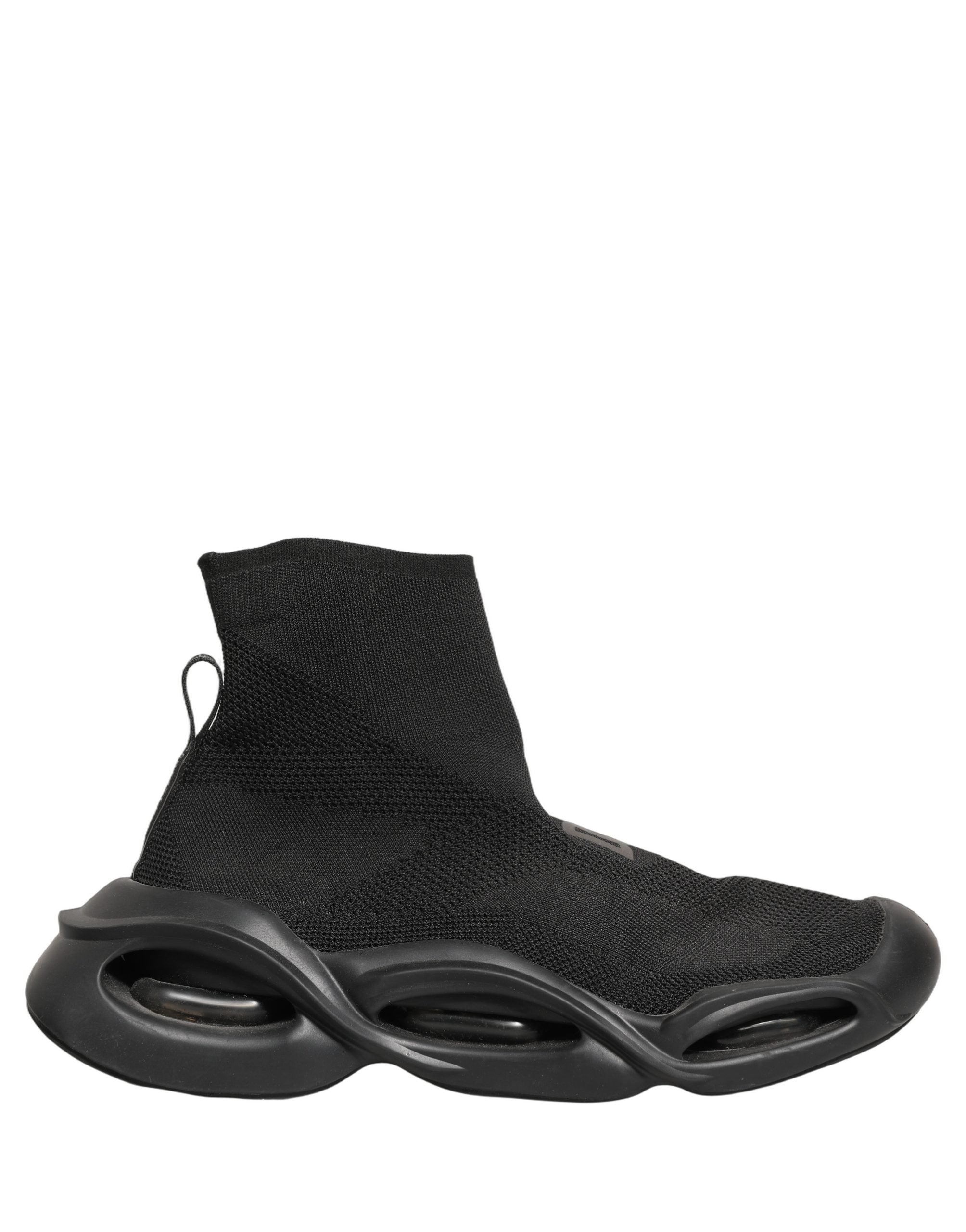 Dolce & Gabbana Black Slip On Wave Socks Men Sneakers Men's Shoes