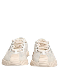 Dolce & Gabbana White Lace NS1 Low Top Sneaker Sports Women's Shoes