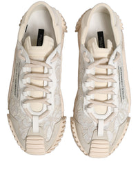 Dolce & Gabbana White Lace NS1 Low Top Sneaker Sports Women's Shoes