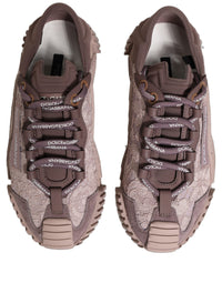Dolce & Gabbana Dolce & Gabbana Pink Lace NS1 Low Top Sneaker Sports Women's Shoes